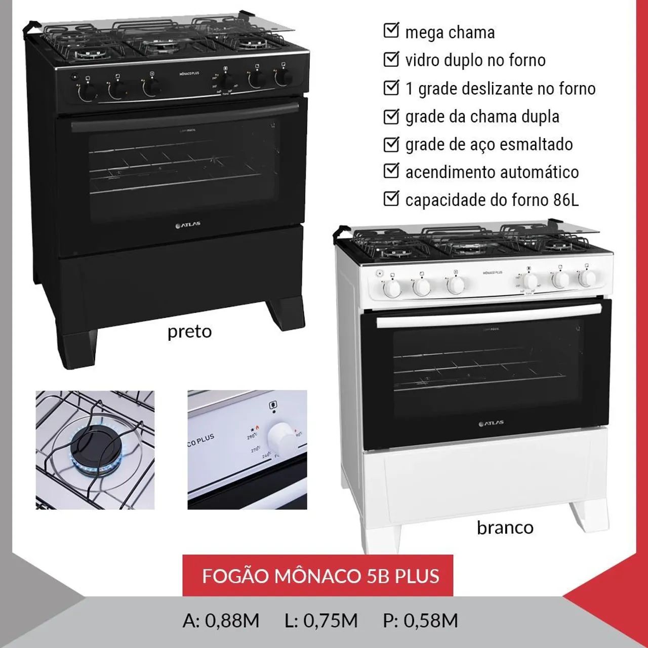 Fogão Mônaco plus 5B 