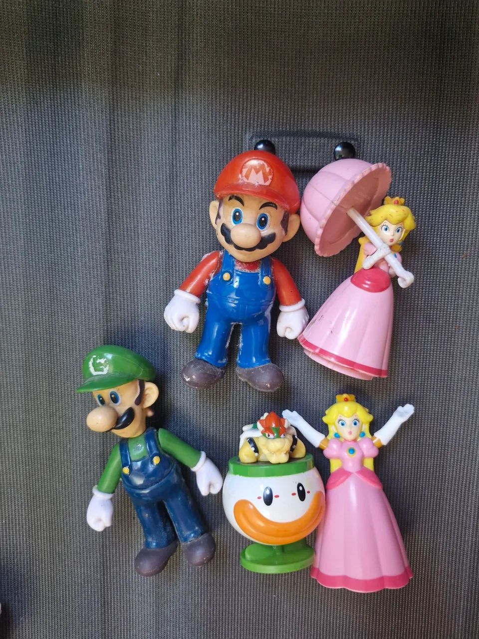 Lote de bonecos Super Mario, Browser e Princesa Peach