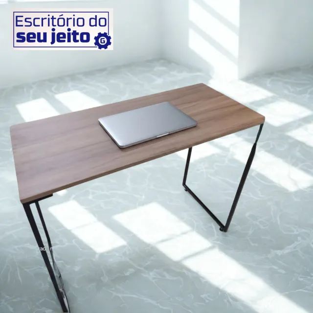 Escrivaninha NOVA Mesa de Escritório Industrial Multiuso para Notebook Computador Estudo - Foto 3