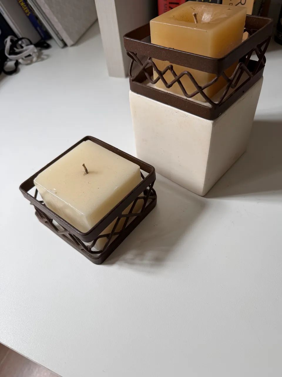 Porta-velas com velas - Foto 4