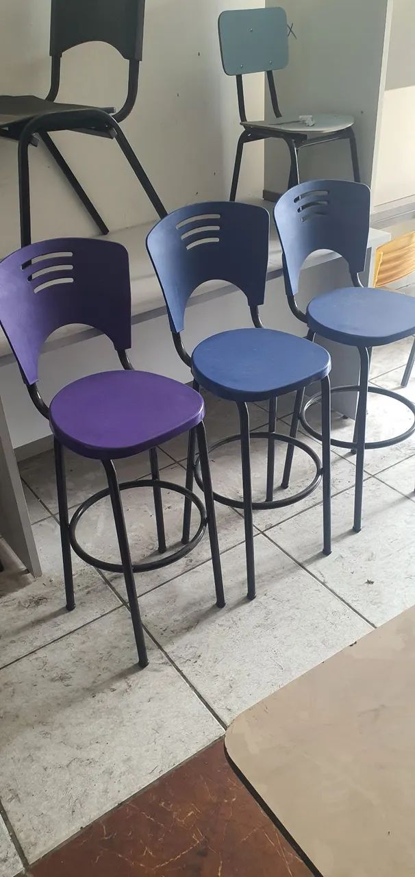 Banqueta alta encosto, bar, recepção 