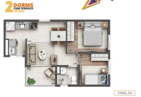 PLANTA 39m²