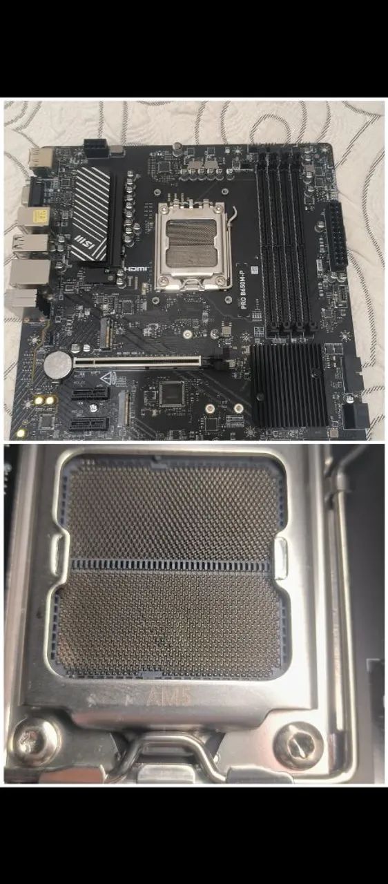 Placas mãe AM5 e diversos periféricos 