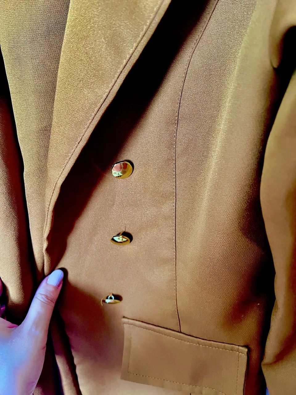 Blazer marrom sem forro P/M - Foto 3