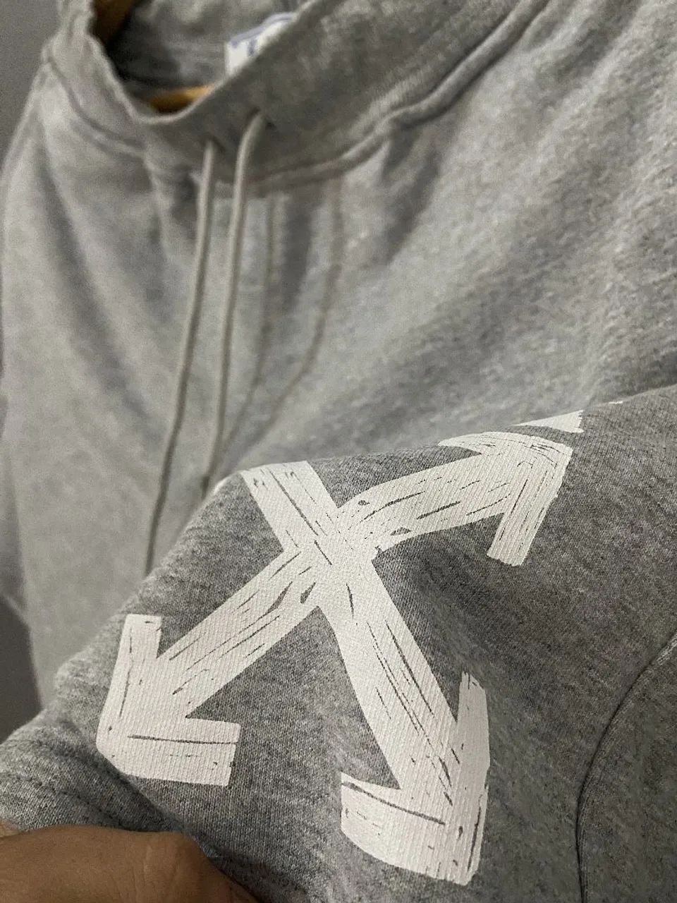 Shorts Off-White Grey Logo Sweat - Foto 2