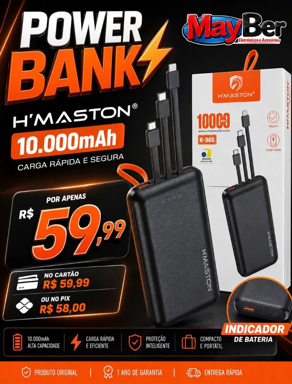 Power bank H'Maston 10000 mah 