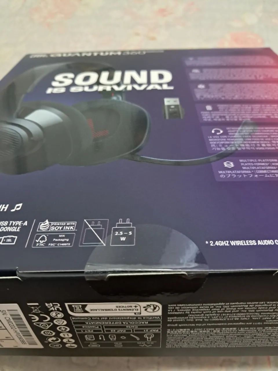 Fone JBL QUANTUM 360 wireleww na caixa 2.4GHz - Foto 3