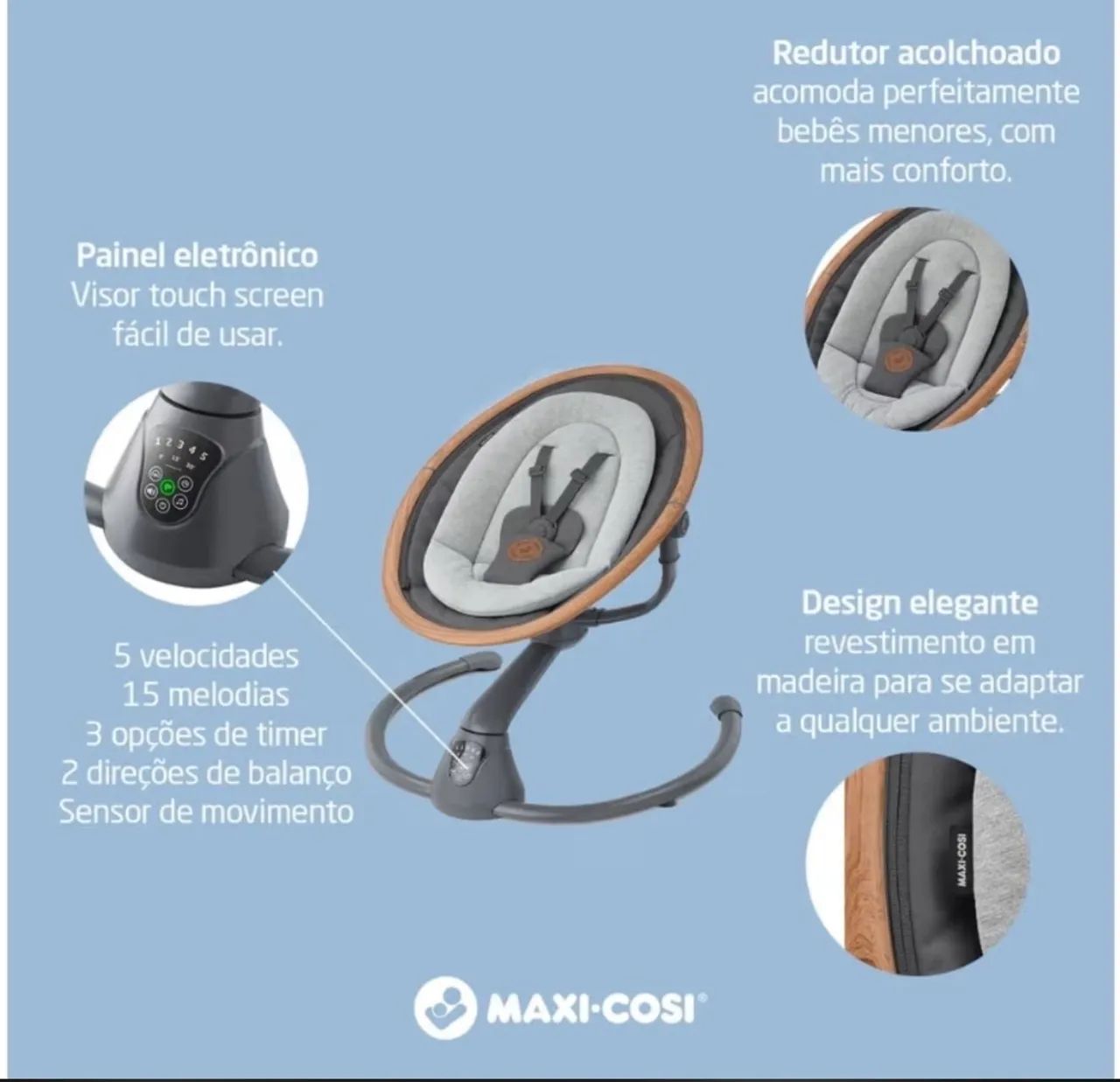 Vendo cadeira de balanço máxi cosi - Foto 4