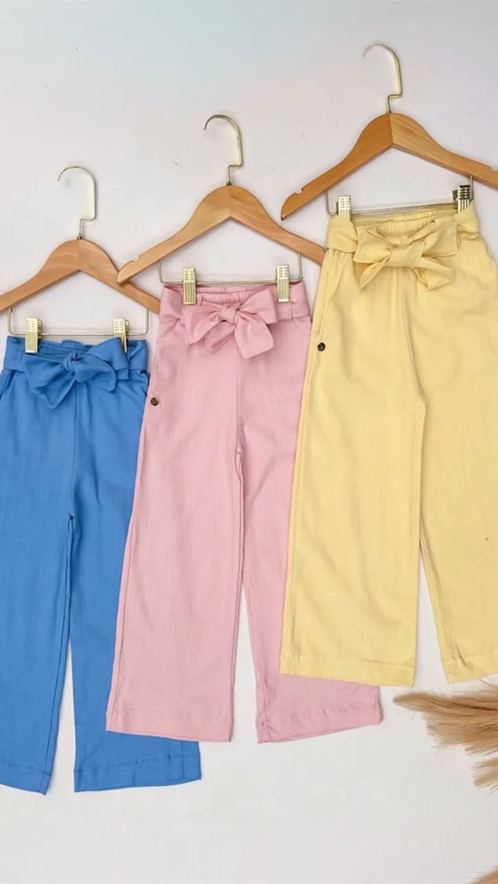 Calça linho infantil e juvenil 