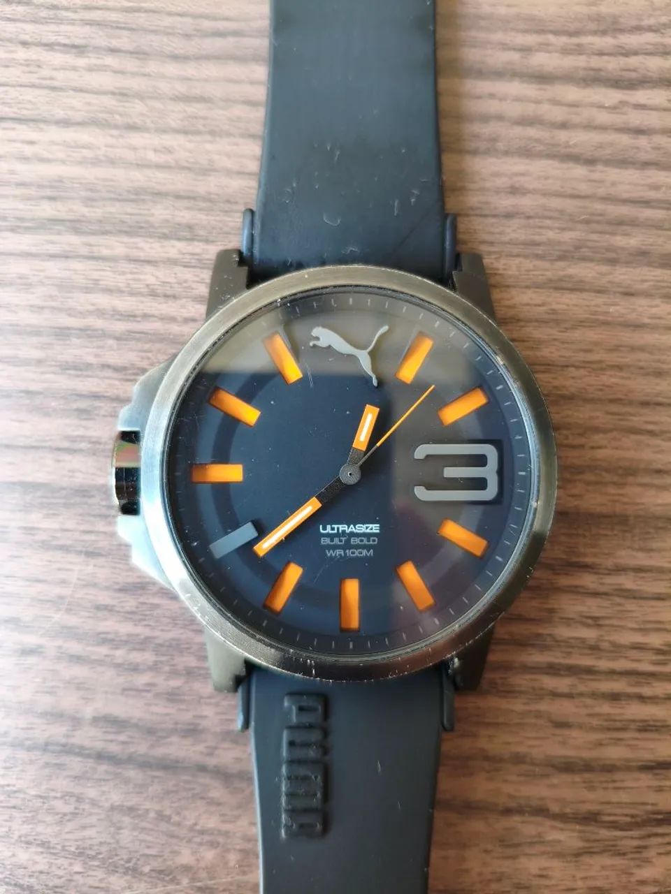 Relógio Puma Ultrasize Preto e Laranja, Original - Foto 2