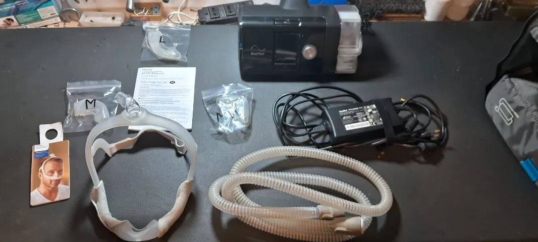 CPAP Automático AirSense S10 AutoSet Umidificador + Máscara Philips DreamWear - Foto 4