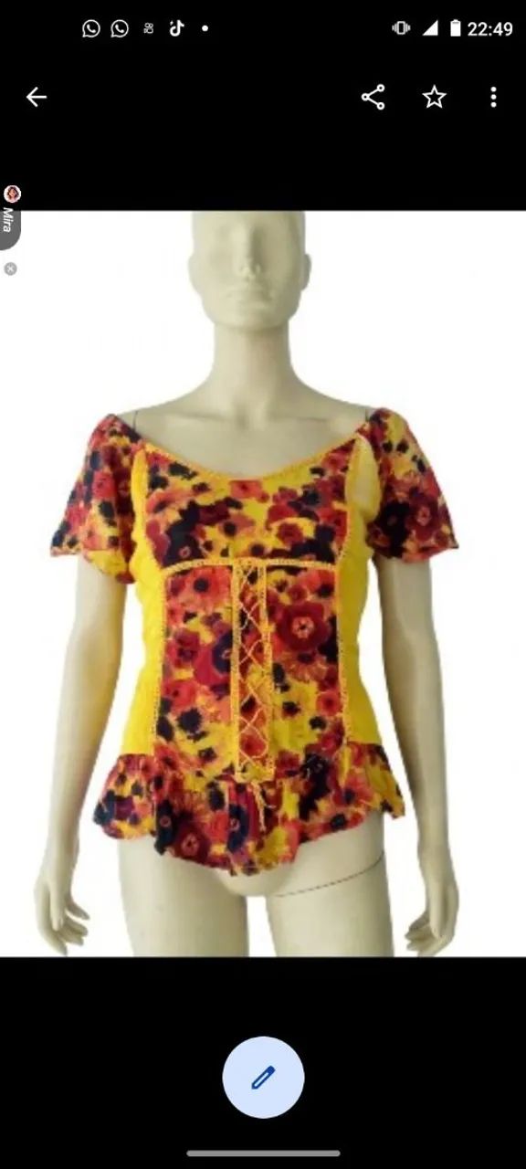 Conjunto blusa e saia longa - Foto 4