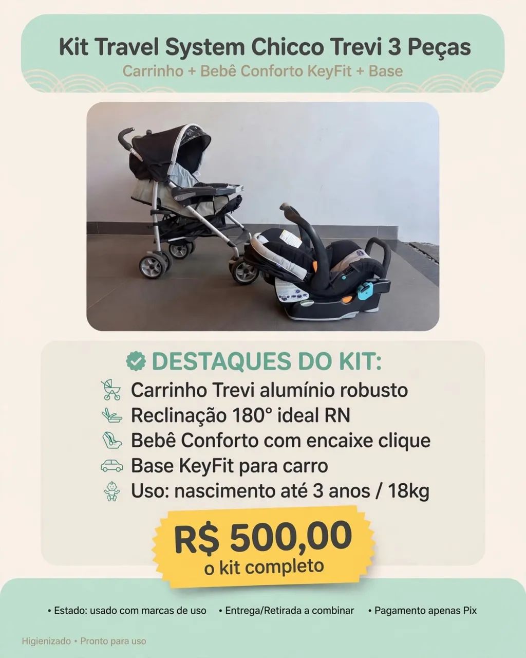 kit Carrinhos / Cadeirinhas 