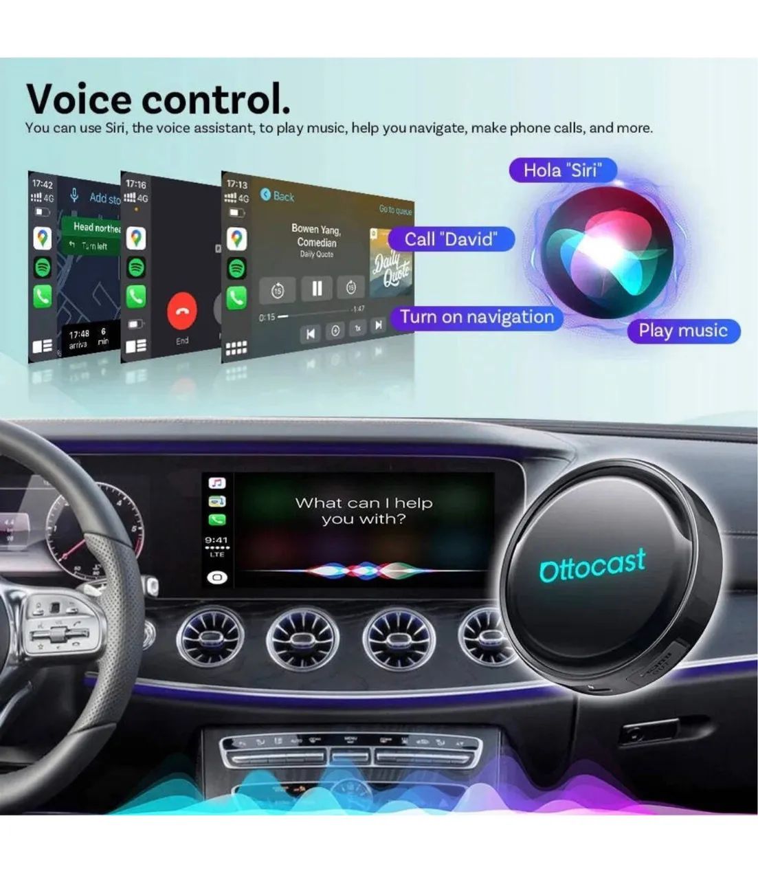 TV Box Para Carro - Ottocast P3 Pro Air Box Carplay - 128GB/8GB - HDMI - Novo - Foto 3