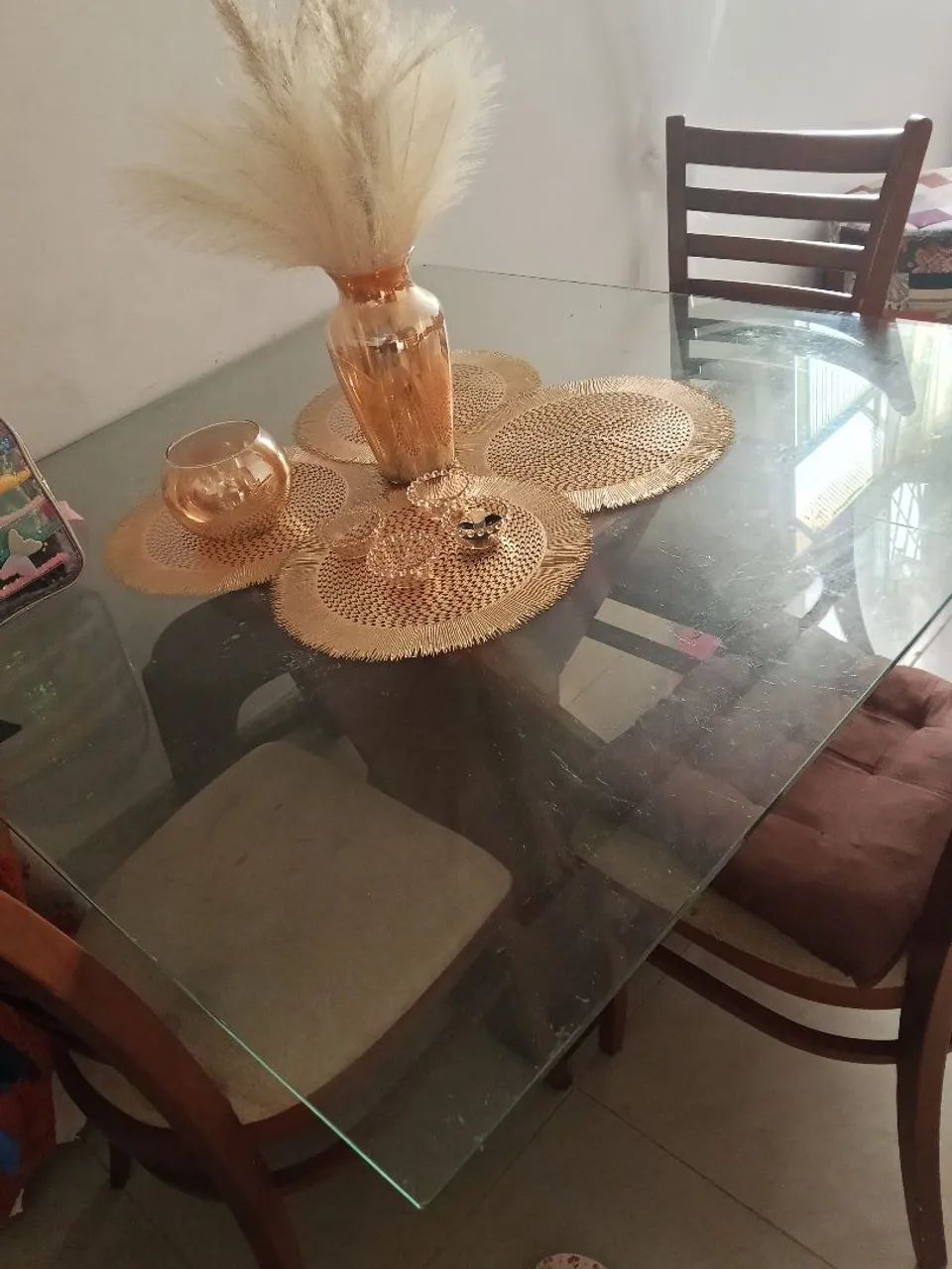 Mesa tampo vidro