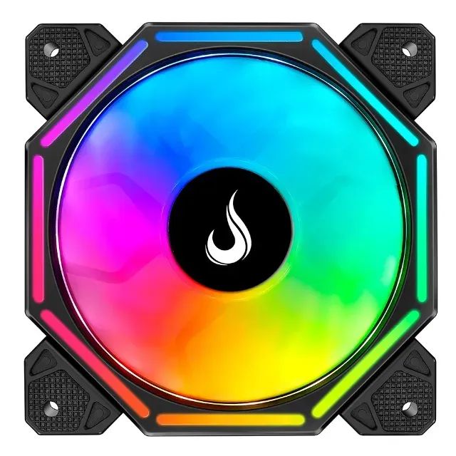 Kit com 9 Ventoinhas ARGB Rise Mode Hex Turbine