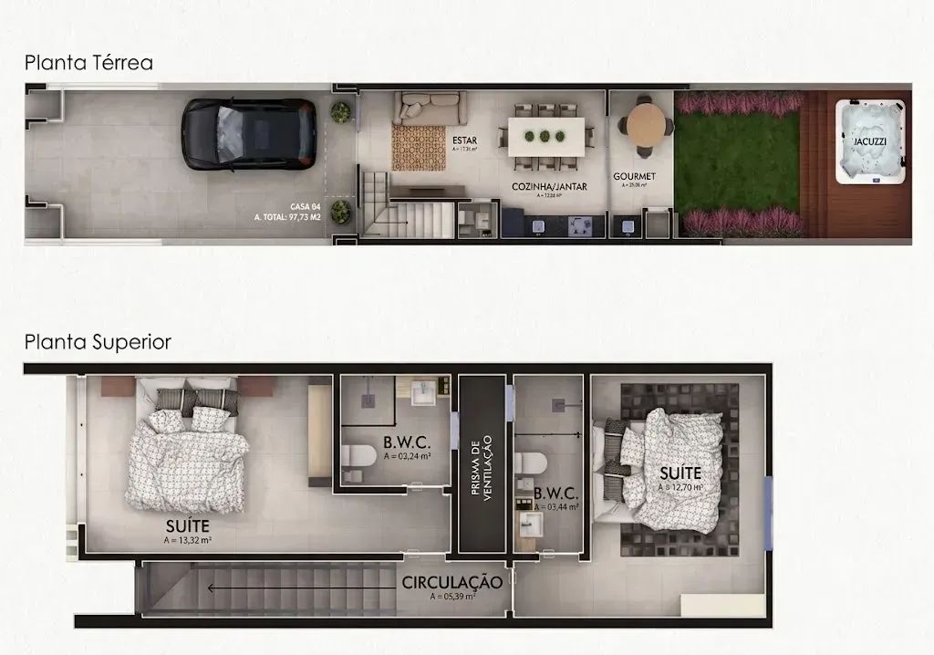 Sobrado para venda com 98 metros quadrados com 2 quartos - Foto 5