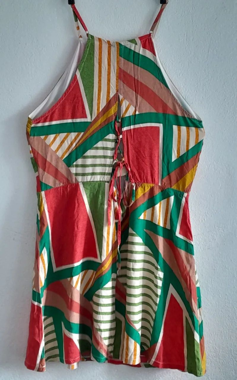 Vestido Estampado 100% Viscose - Tam.: G - Foto 3