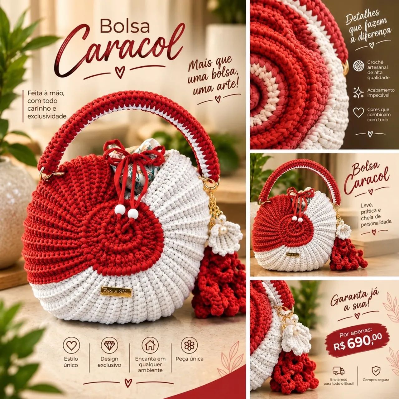 Bolsa de Caracol Praia 