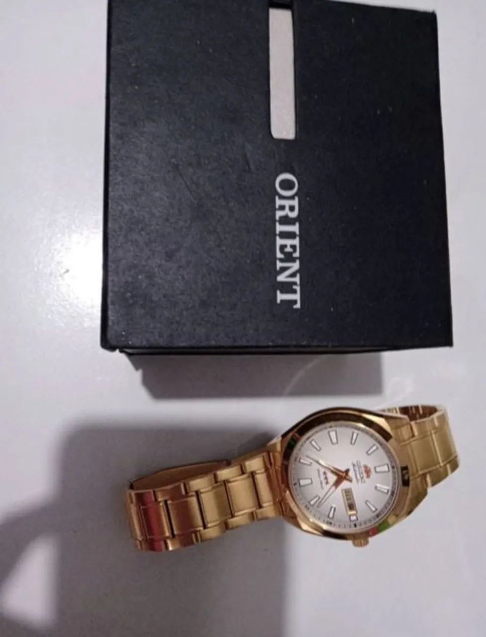 Relógio masculino orient automático dourado - Foto 2
