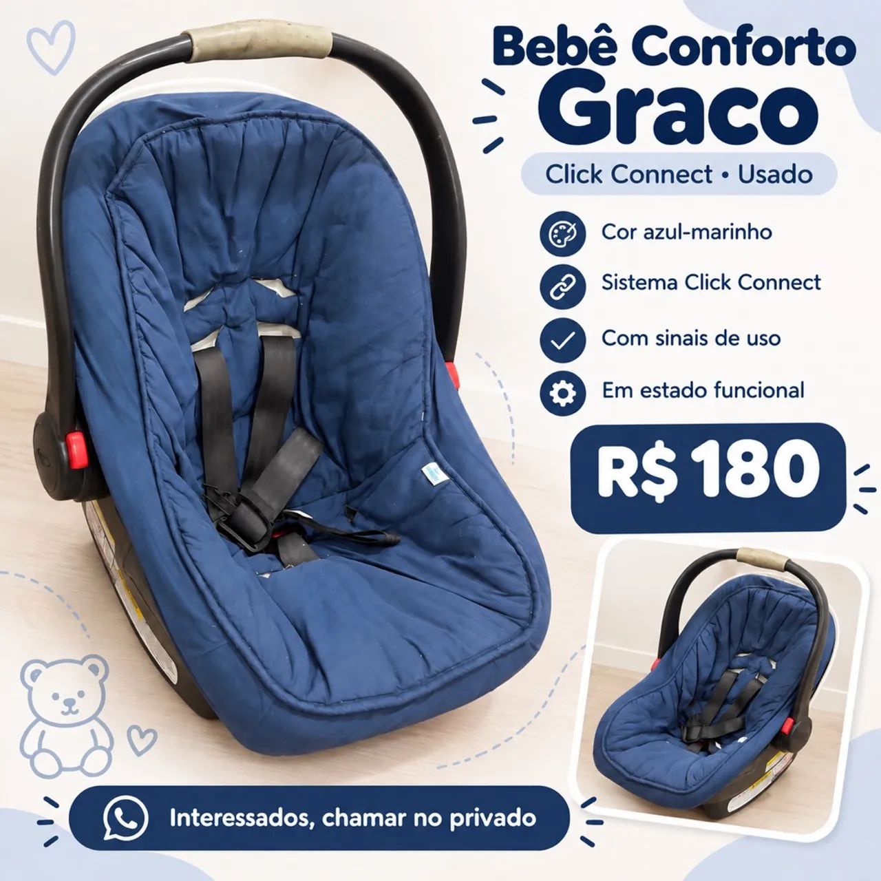 Bebê conforto - Graco Usado 