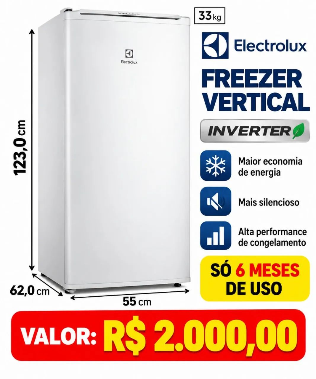 Freezer Eletrolux 