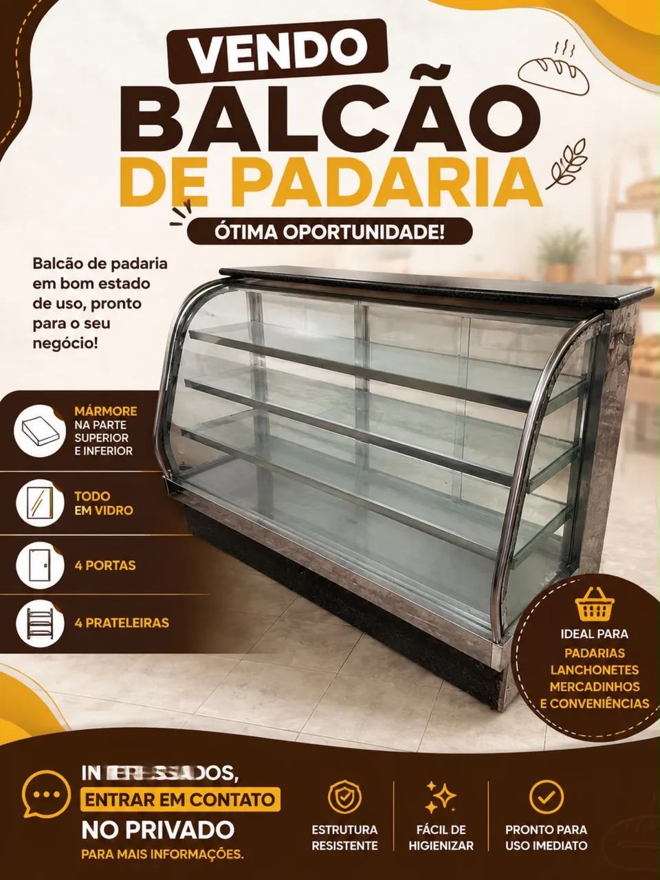 Balcão de padaria 