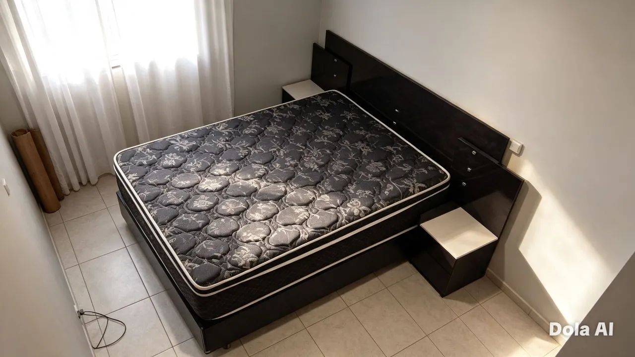 Cama box casal + cabeceira de brinde
