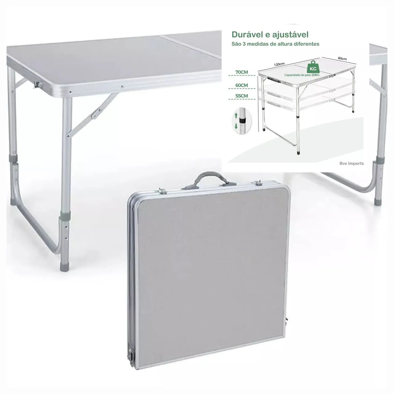 Mesa de Alumínio portátil