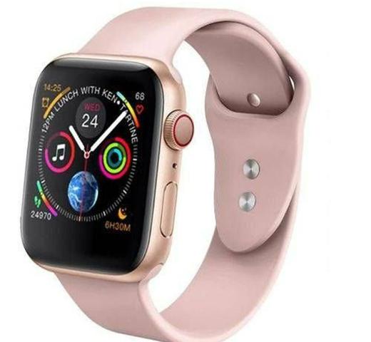 Relógio inteligente rose compatível para iPhone Samsung