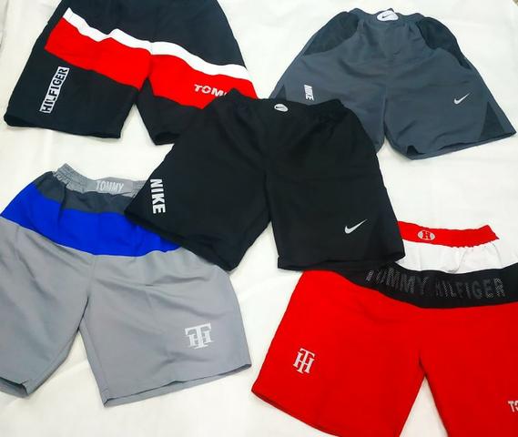 Bermudas Refletivas Nike e Tommy- Todas novas - Entregamos nas estações- P ao GG