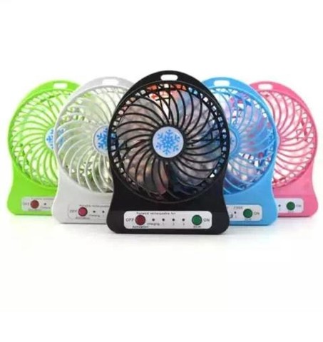 Mini Ventilador Portátil Mesa Recarregável USB 3 Velocidades - Foto 3