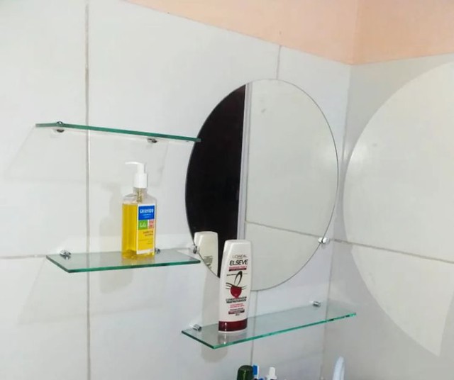 Kits para banheiros (Espelho + Prateleiras)