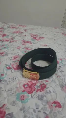 Cinto verde oliva com fivela dourada (banhada a ouro)  - Foto 5