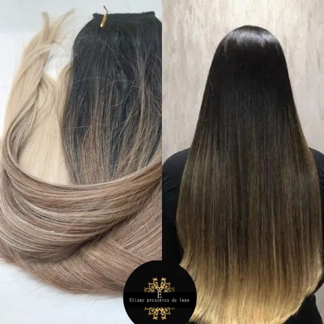 3 telas de cabelos  morena iluminada em cabelo bio humano