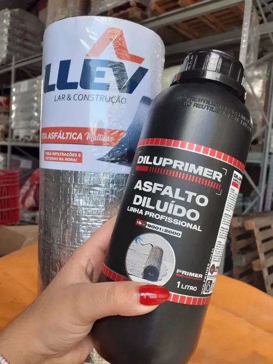 Primer Asfáltico Base Água 1L Para Manta Telhado Laje - Foto 5