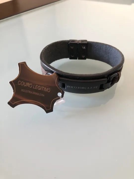 Pulseira Masculina de Couro