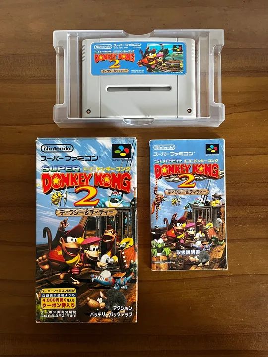 Cartucho Super Nintendo Donkey Kong 2 (Completo com Manual e Caixa)