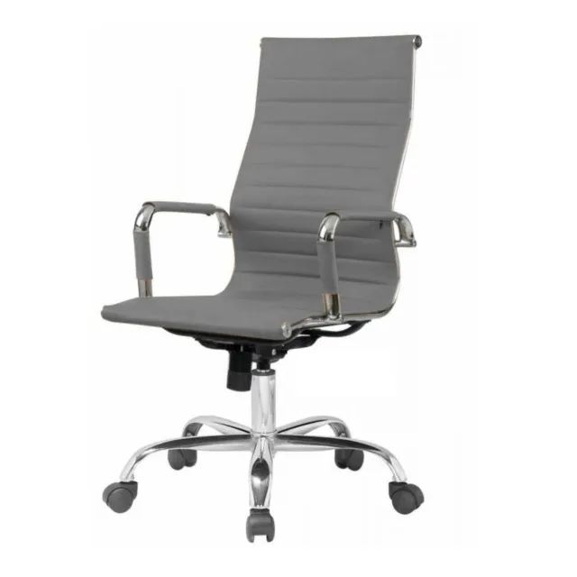 Cadeira Presidente Charles Eames Esteirinha Cinza Conforto Ergonômica Modelo 32881 - Foto 4