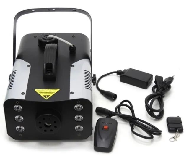 maquina de fumaça 1200w com 6leds rgb lk-y9 luatek - Foto 5