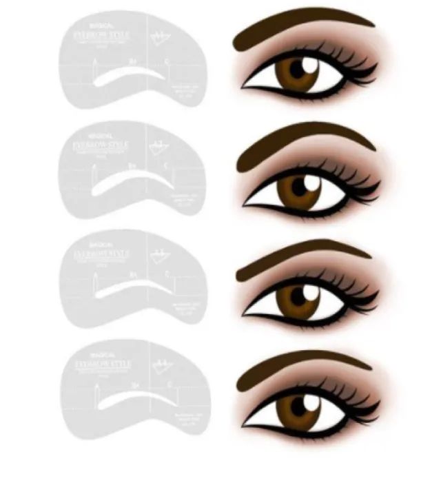 Molde  De Sobrancelha 4 Uni