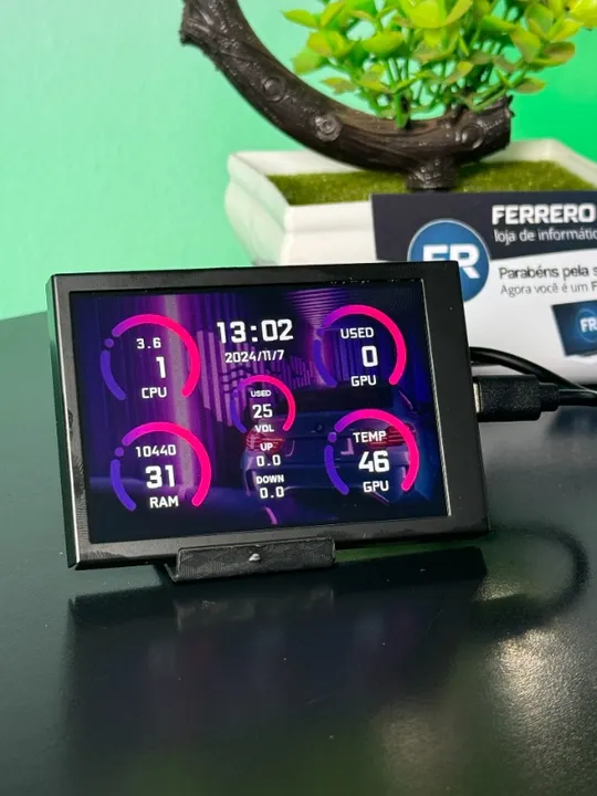 Tela Secundária IPS Monitoramento PC Setup
