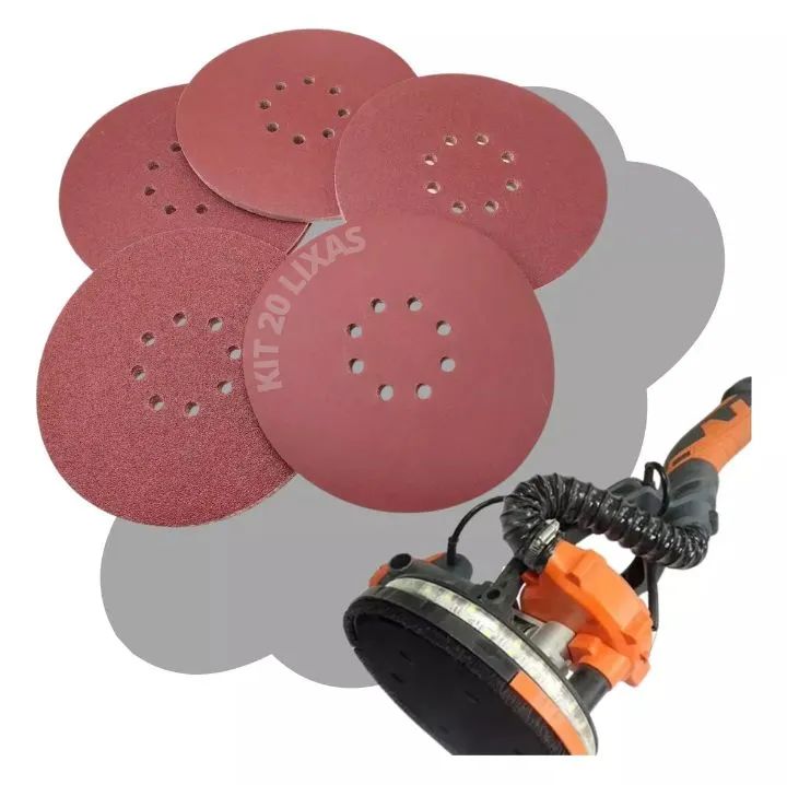 Kit 10 Lixas 225 mm ou 9 polegadas para Lixadeira girafa de parede