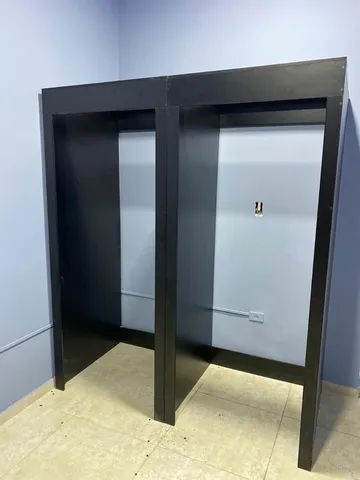 Provador duplo preto MDF 