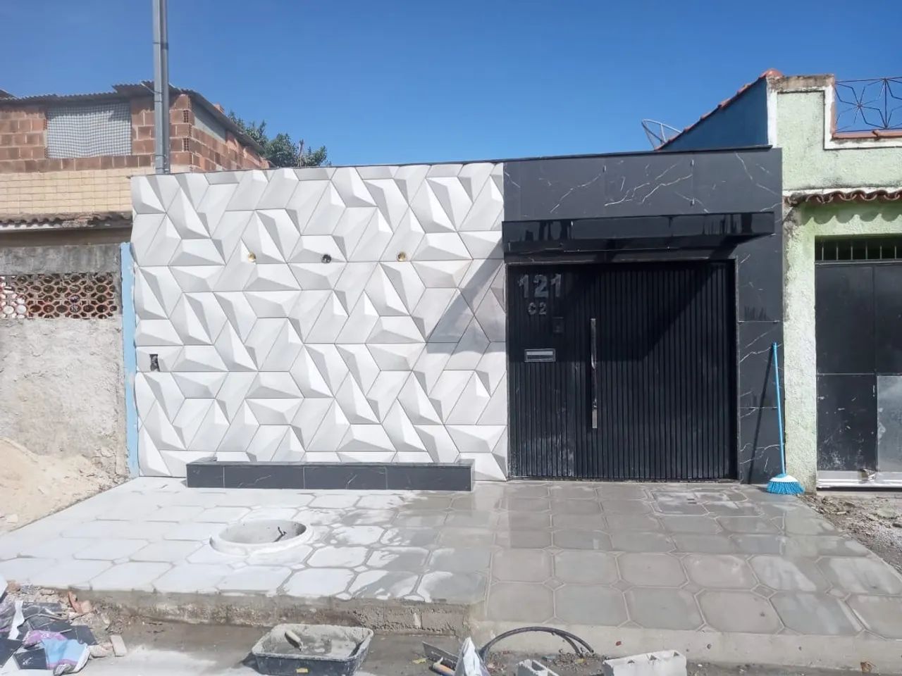 Placa 3D trapézio 59x26cm - muro fachada - Foto 2