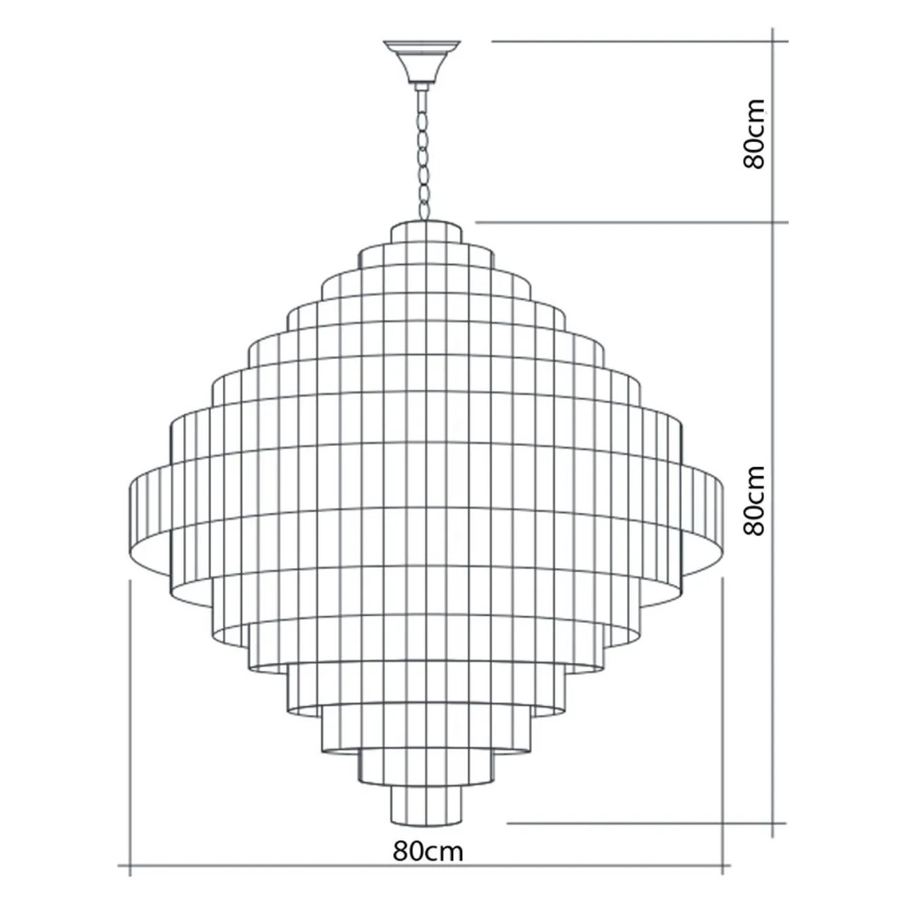 Lustre Pendente Startec Florença Belle 80 Cromado G9 Bivolt - Foto 3