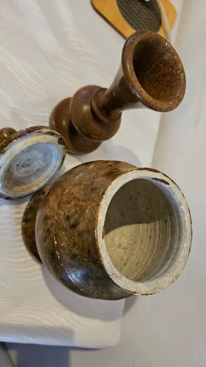 Pote e Castiçal em Pedra Sabão - Foto 2