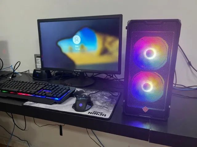 PC Gamer Completo i5 c/ Placa de Video + Monitor + Kit Gamer