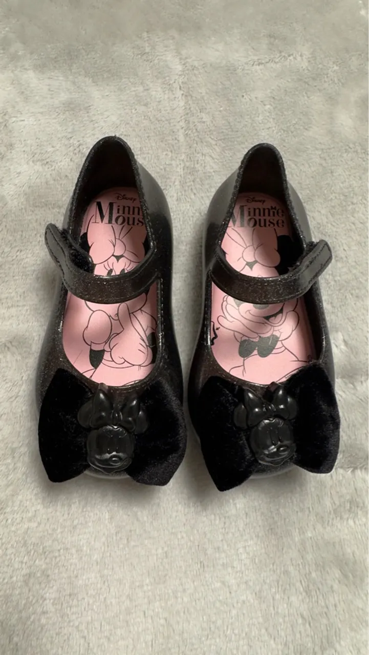 Sapatilha Infantil Minnie Mouse - Glitter e Laço