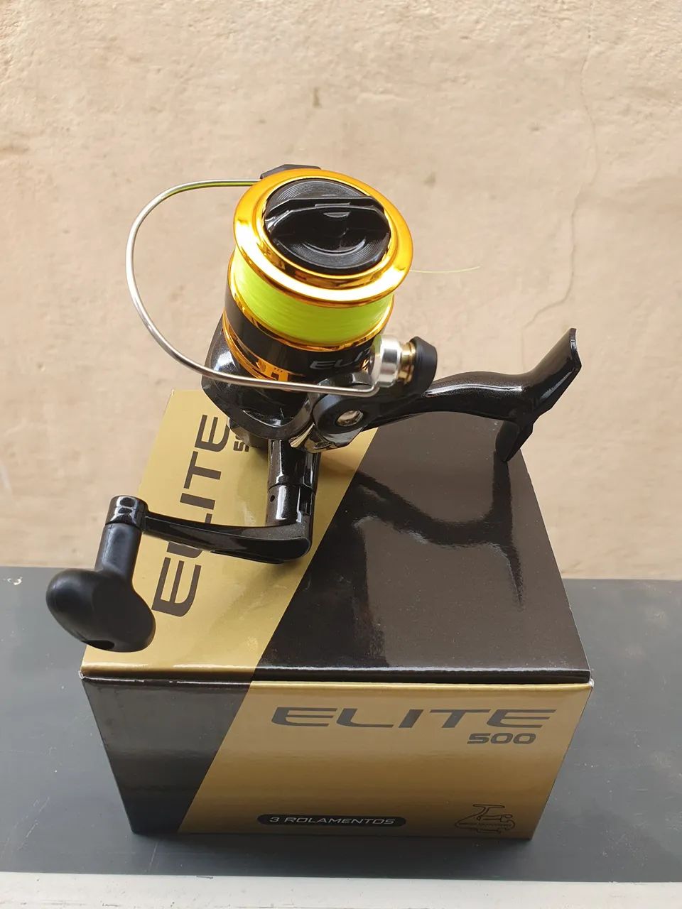 (Novo) Molinete MS Elite Gold 500 - 4 rol. - direito/esquerdo - Foto 3